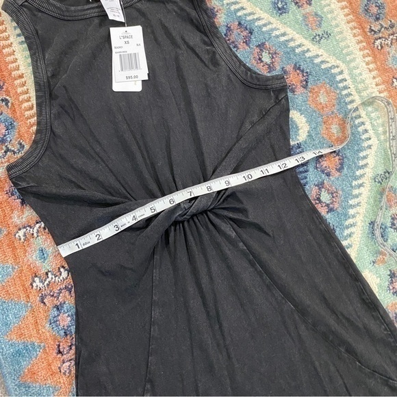 L Space NWT XS Seaview Charcoal‎ Washed Black Mini Tank T Shirt Dress Cotton - Picture 10 of 11